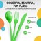 Party Solids 100 Pcs Disposable Utensils – Heavy Duty Plastic Cutlery Set – Premium Plastic Forks, Spoons or Knives for Parties, Events, Catering & Tableware Supplies by Exquisite